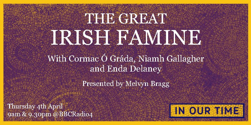 Tomorrow: The Great Irish Famine 1845-1849, and after bbc.in/2K22Kxa