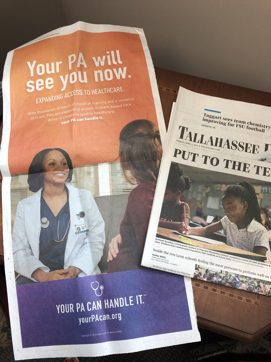 I see you, <a href="/AAPAorg/">American Academy of Physician Associates</a> <a href="/FAPAOnline/">Florida Academy of PAs (FAPA)</a>. Great placement on #page8 for <a href="/RutledgeEcenia/">Rutledge Ecenia</a> client #yourpacanhandleit.