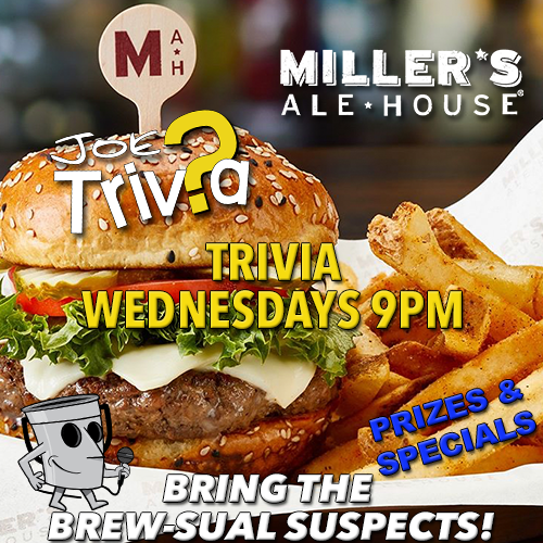 joetrivia's tweet photo. #WednesdayTrivia in #Paramus with Joe Trivia at @MillersAleHouse Questions go live 9PM
#JoeTrivia #JTBuckets #Trivia #PubTrivia #BarTrivia #TriviaNight #NJTrivia #TeamTrivia #GameNight #Winners #NightlyFun #FTW #WBW #WednesdayWisdom #Humpday #Brewery #Beers #Millers https://t.co/Z2J6yNM7Ke
