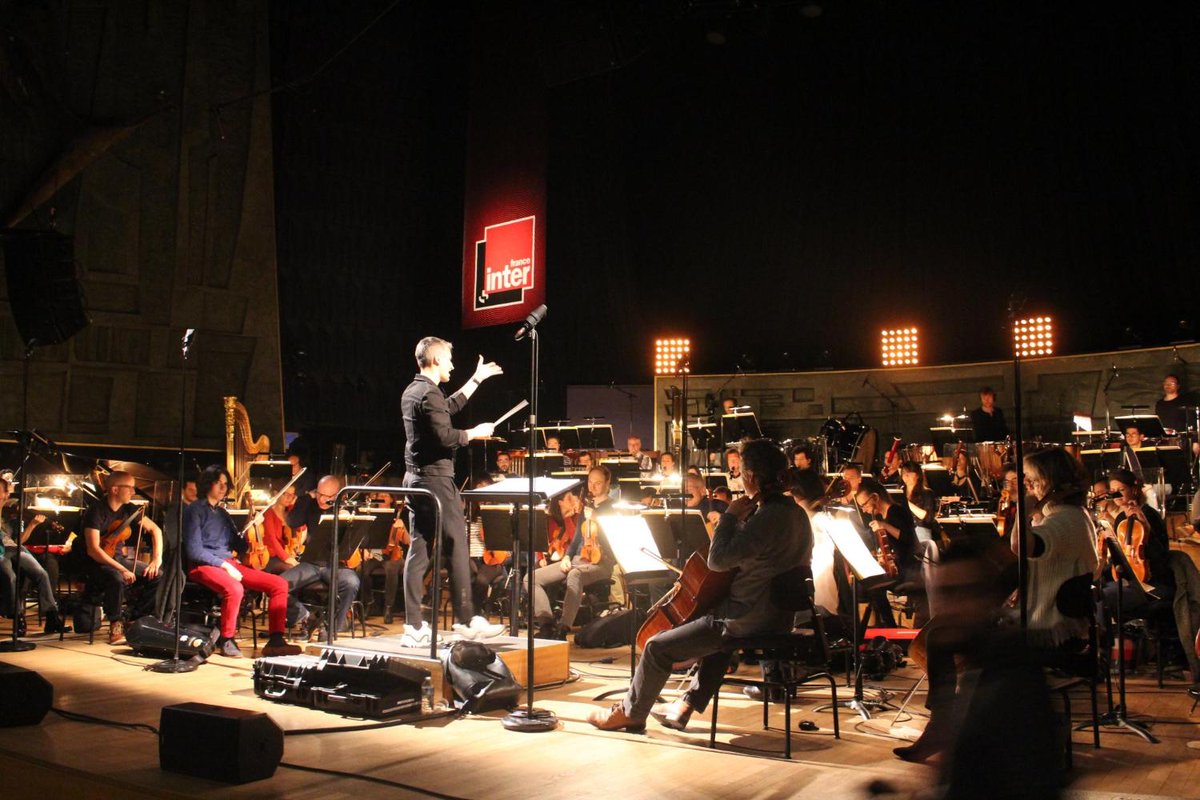 franceinter's tweet photo. ON AIR - Écoutez le concert des classiques du catalogue @edbangerrecords interprétés par @PhilharRF en direct du studio 104 jusqu'à 23h ♪♫

https://t.co/CWmrwg8aEa 
@JocelynInter @DVarrod #liveau104 https://t.co/Dw3zXCt3CI