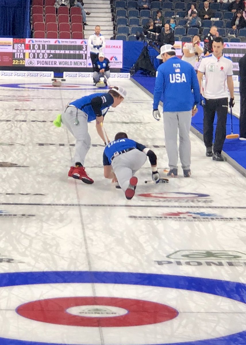 CoachPhill's tweet photo. Hey @ChelseaClinton Curling is on TV today live at 4pm est! Team USA is going up against China at at the World Men’s Cutling Championship. Be sure to turn on the @olympicchannel and cheer us on! 🇺🇸🇺🇸🇺🇸 #TeamUSA #GoingForGold https://t.co/ByydubTUGt