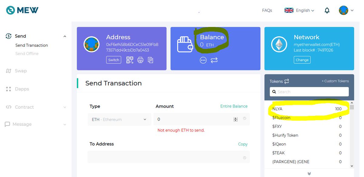 nollyacoin's tweet photo. Nollya Coin added to @myetherwallet #MEW #MEWTeam #MEWForce you can receive 100 NLYA Tokens on #AIrdrop on wallet. https://t.co/N8x3iJ1gbY