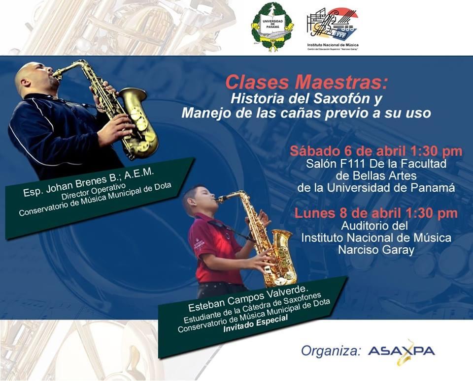 Sax Master class en el Instituto Nal. de Música