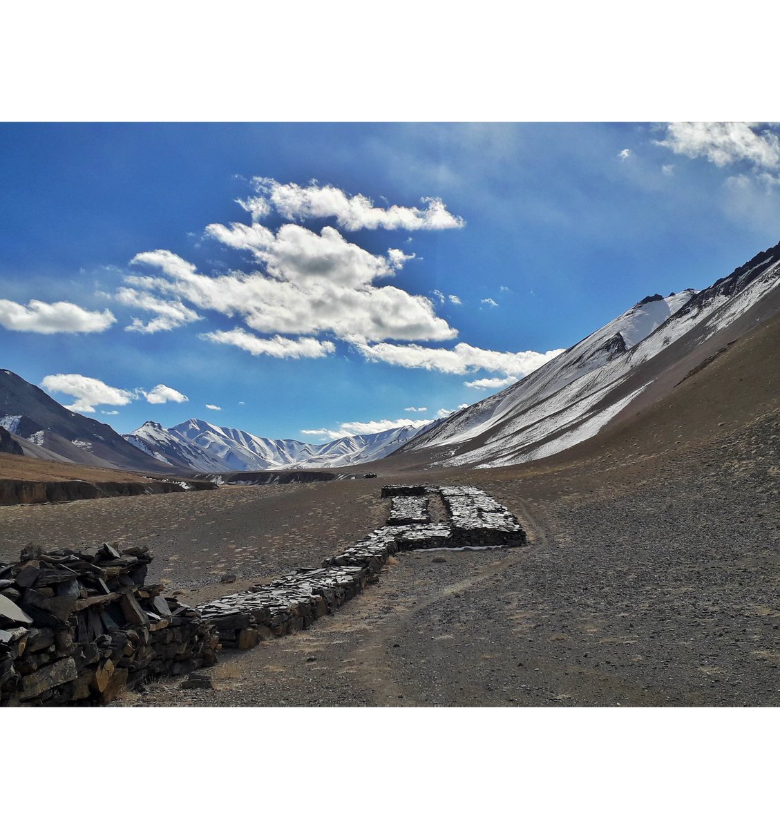 A Mani enroute the Lato, worshipping place, of village Dhat in Kharnak valley of Ladakh.

We intend to make an year long documentary in Kharnak documenting the changes Changpas have faced there or are facing. And hopefully by the end of it start a school there for young kids.