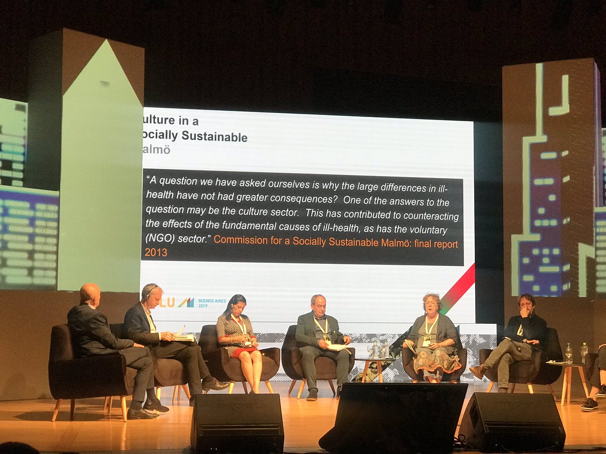 beatriz_garcia's tweet photo. Great #cultureSummit presentation from Mälmo on their understanding of culture as factor that narrows health inequities.Malmo has huge #collectiveIntelligence on culture+ #wellbeing. At #impacts18 @GayleWhelan is completing a report on this topic discussing how #ecocs contribute https://t.co/1ZHl8zizmp