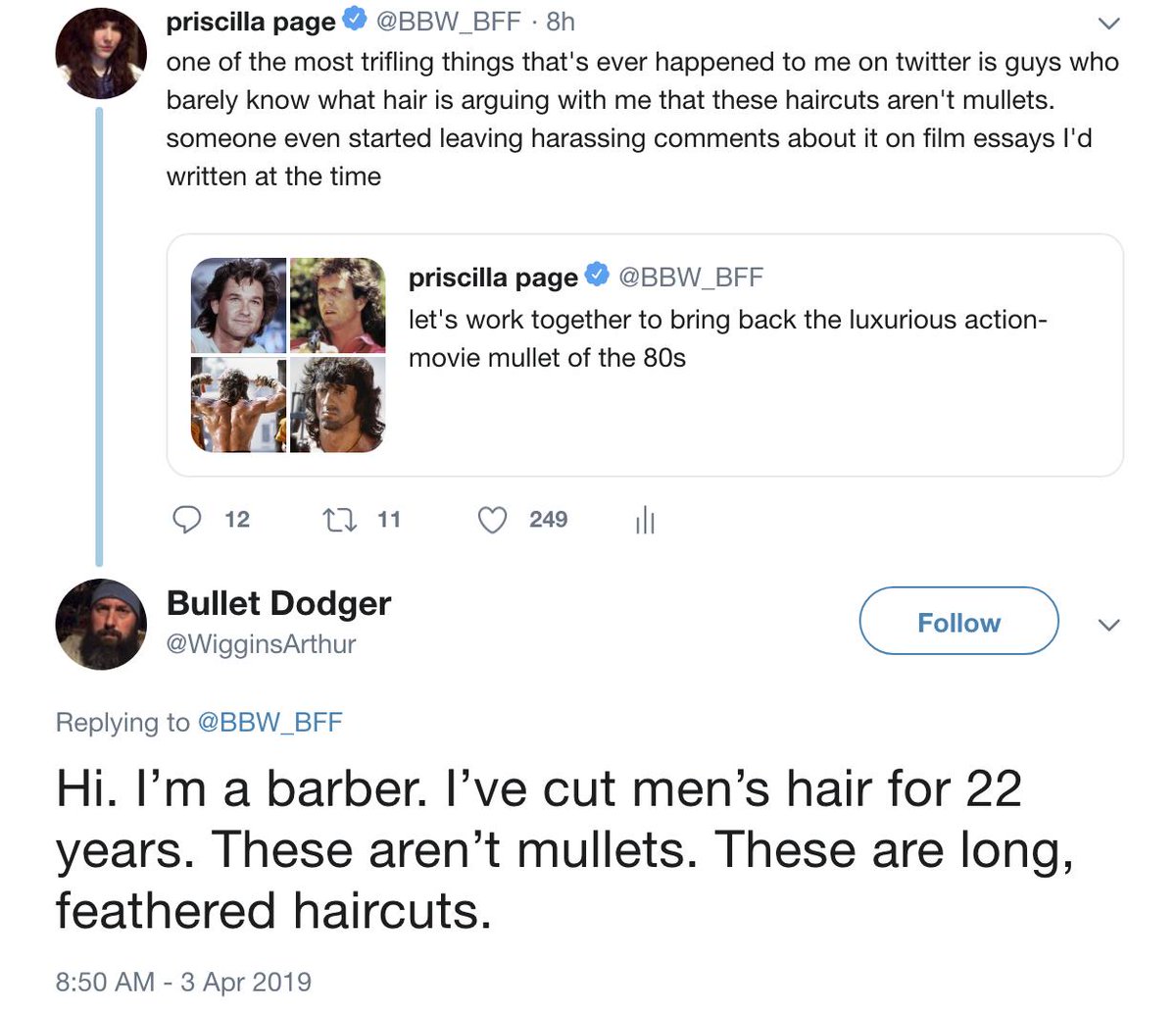 Priscilla Page On Twitter Anyone Who Can T Distinguish Between Kurt Russell And Patrick Swayze Is Not Allowed To Explain Mullets Or Anything Else To Me Https T Co Vsl8zvhuih