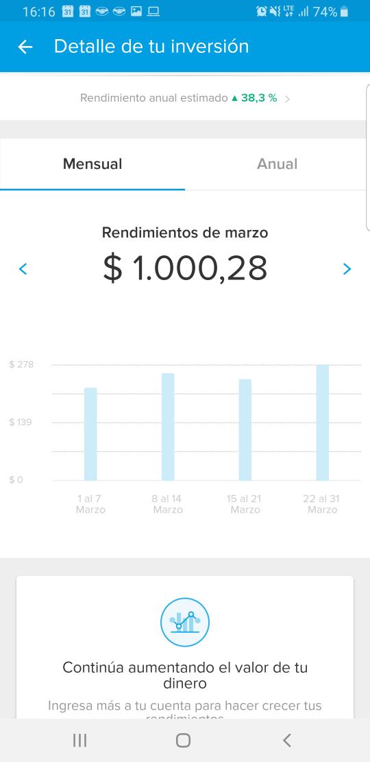 Her_Corral's tweet image. Podes tener tu dinero en una cuenta bancaria o digital rindiendo 0% de interés 🥵 o tener tu dinero en @mercadopago que te rinde el 38.3% y tenes liquidez inmediata. 🥰

Podes perder dinero o usar @mercadopago... elijan uds!😎