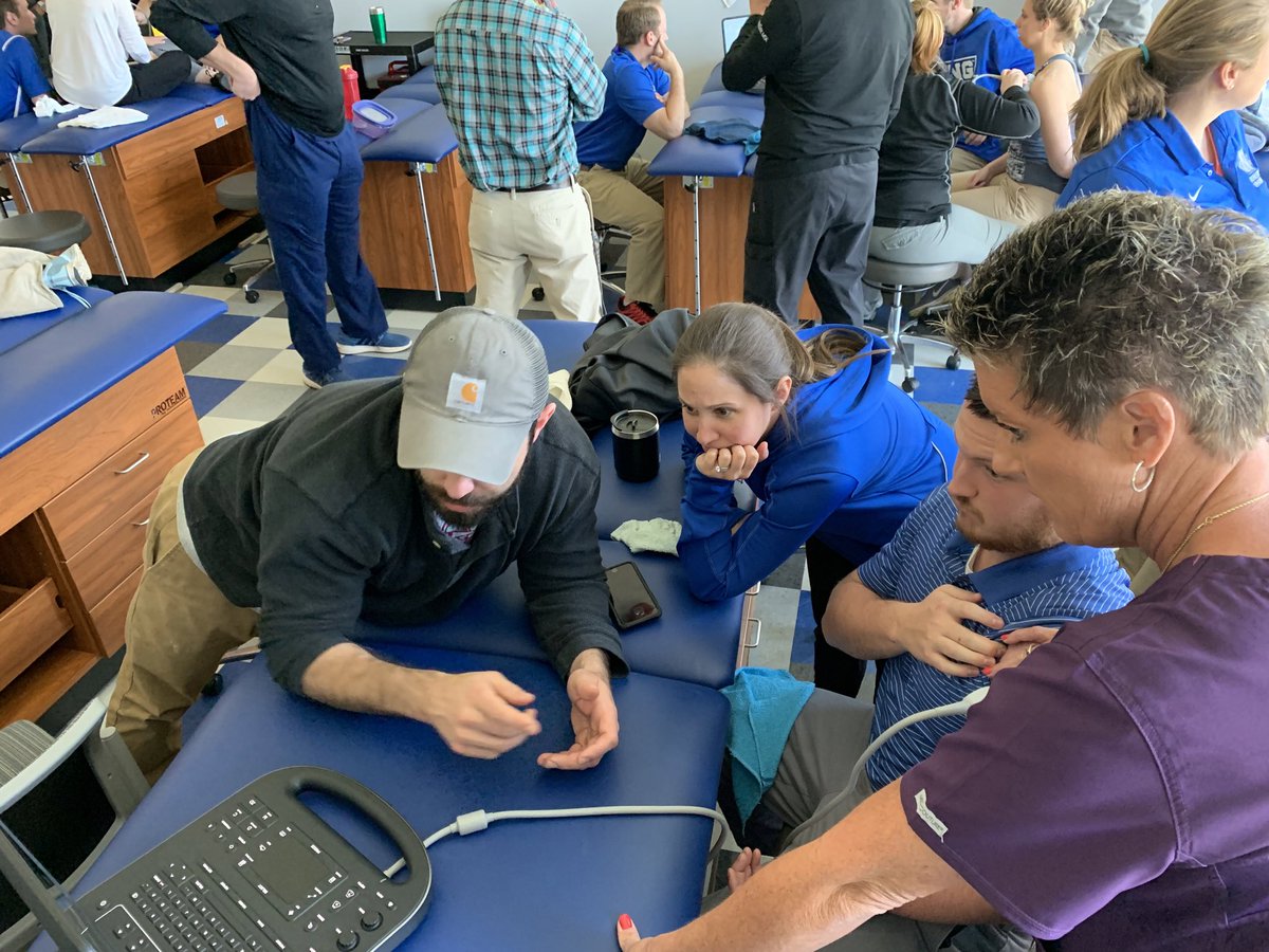UNGATP's tweet photo. Diagnostic ultrasound will be a part of the future of health care. Our students are getting the opportunity to be on the forefront of the changing face of sports medicine. #cuttingedge #weareultra #areyou #ungatp #sonosite https://t.co/7tBDUq8zvT