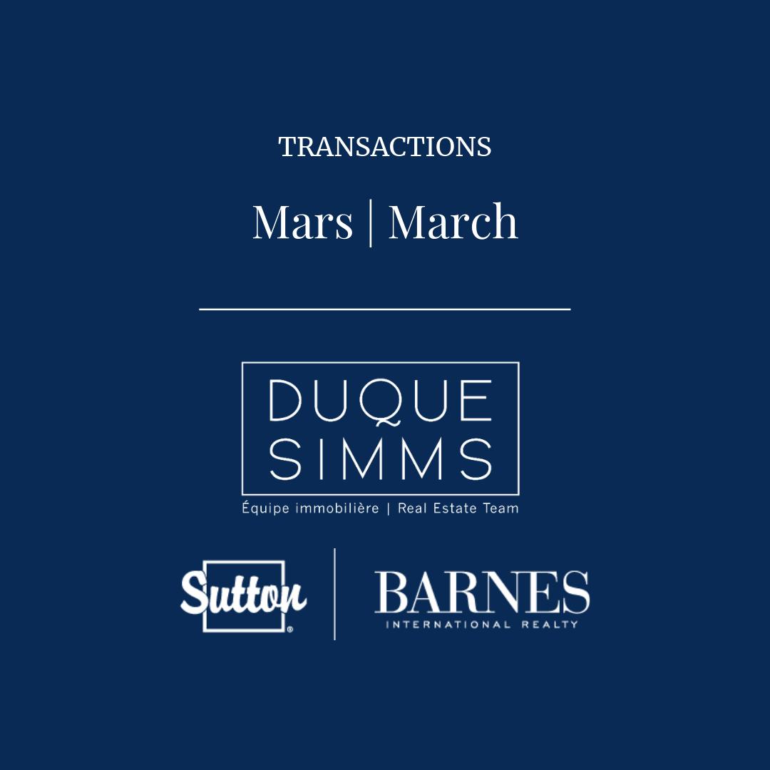 duquesimms's tweet photo. [March activity] 3 sales, 3 rentals. A perfect balance which shows you that our offer of services answers perfectly to many customers as well for its needs as its range of prices. #dreamsizing #duquesimms #groupesutton #groupesuttoncentreouest #barnesquebec #realestate #montreal https://t.co/YnNjieMq1w