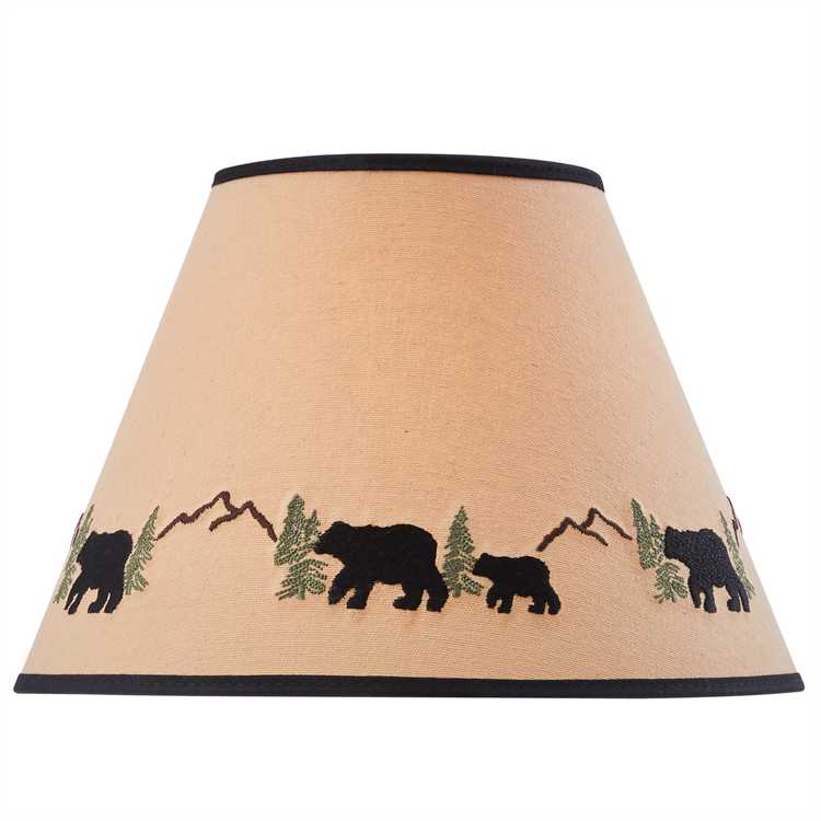 CampFitters's tweet photo. Black Bear Embroidered Shade - Beautiful topper for any lamp; khaki background with embroidered bear all around the edge. Shop https://t.co/zRti5eXIIX > Cabin Decor > Lighting > Lamp Shades. https://t.co/pOIeDYkIlz