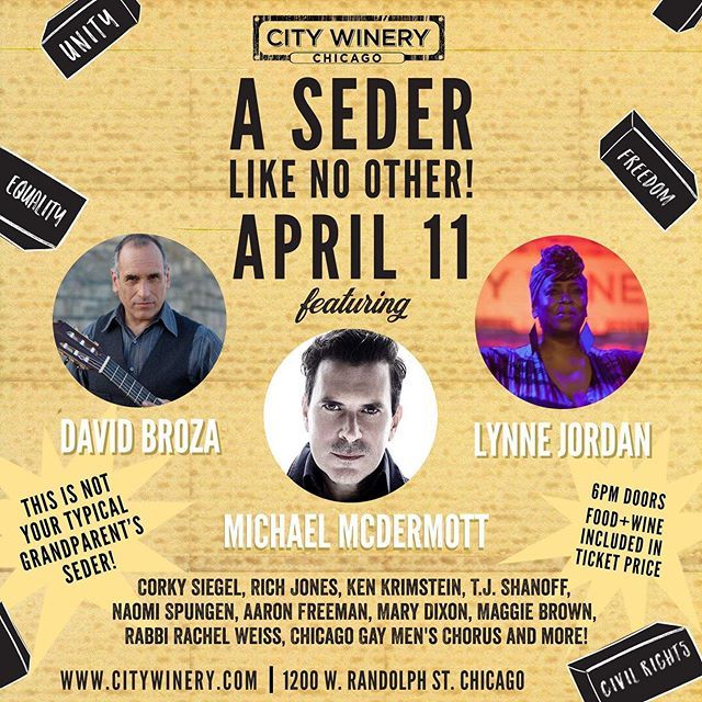 Looking for a funky, star-studded prelude to your family’s Passover Seder? Look no further than the @citywinerychi Downtown Seder! @rabbirachelweiss will be a featured guest, leading the opening candle lighting and offering a prayer for peace. ift.tt/2UkFUFW