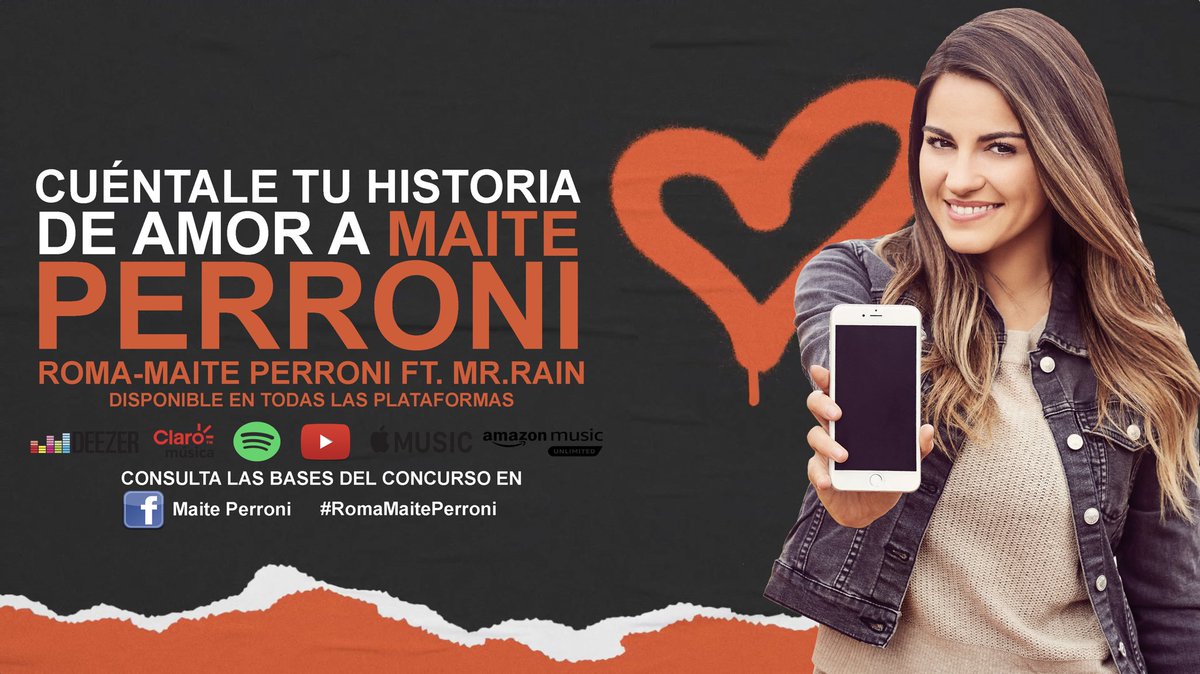 maiteperroni's tweet photo. Hablaré por videollamada con uno de uds!!!!!! Yeeeeei 👏🏼👏🏼👏🏼👏🏼 Primero deben escuchar #RomaMaitePerroni y después ir a mi Facebook porq ahí podrán ver las bases del concurso 😉 Cuéntenme por allá su historia de amor 💜

https://t.co/goPeQn2YUC https://t.co/dZK9fuDEwe