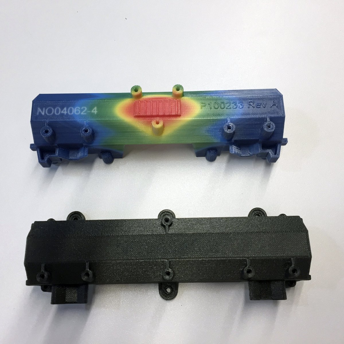 RIZE3D's tweet photo. Visit RIZE in @AdditiveMFGUG Booth P18 to see color and carbon parts like these produced on the XRIZE full-color and multi-material industrial 3D printer.
 #AMUG2019 #3DPrinting #RIZE #AdditiveManufacturing #PrintStronger https://t.co/S7K0Ram2b1