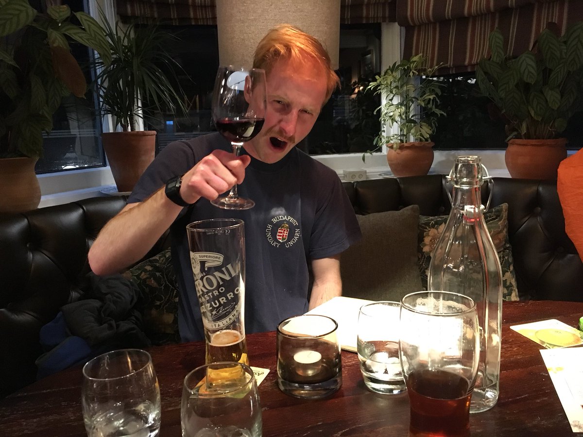 Enjoying a well-earned glass at the Aperfield Inn, possibly London’s highest pub, half a mile from #Bromley peak. Thanks to <a href="/cornish_jack/">Jack Cornish</a> for excellent navigation today. 30 miles down, far too many to go...