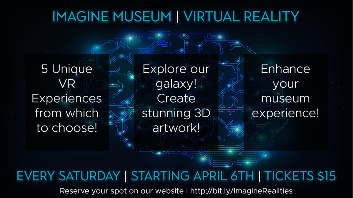 ImagineMuseum's tweet photo. Fantastic April Events! Virtual Reality is here! Read about everything coming up this month at Imagine Museum in our newsletter.
https://t.co/Md9OxHeSzm
#IM #GlassCoast #StPete #LiveAmplified #AmericasBestBeaches #iLovetheBurg https://t.co/M7sKyfMj6e