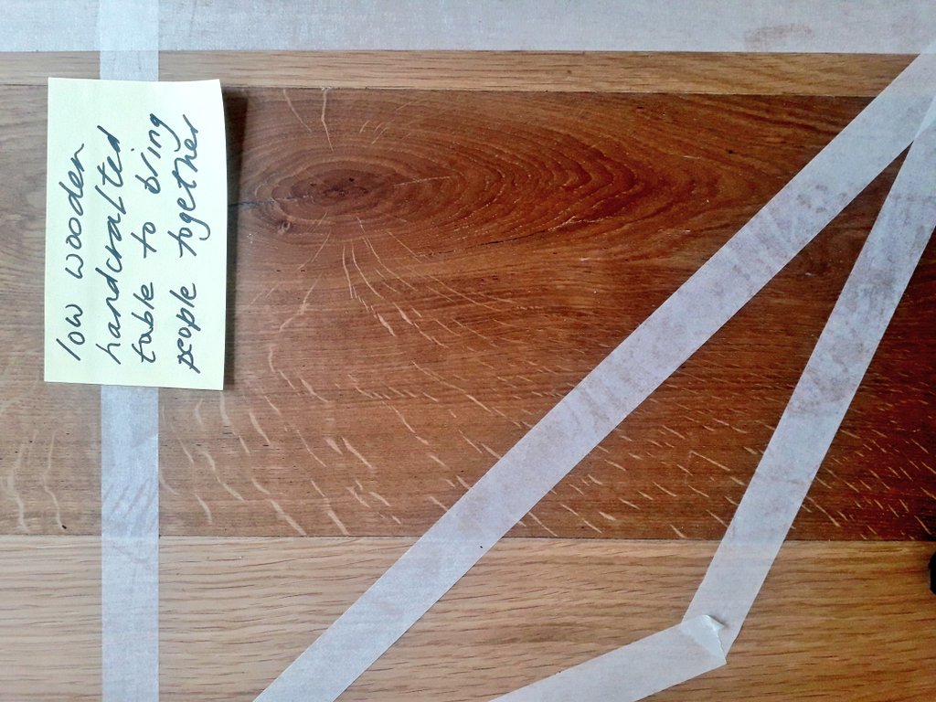 andreanhj's tweet image. taping outlines onto floor helps us visualise what's coming, how people might move round fixtures and get measurements right. Adding messages communicates what's next and builds momentum #ProjectLab #iterative #open #JusticeIdeas