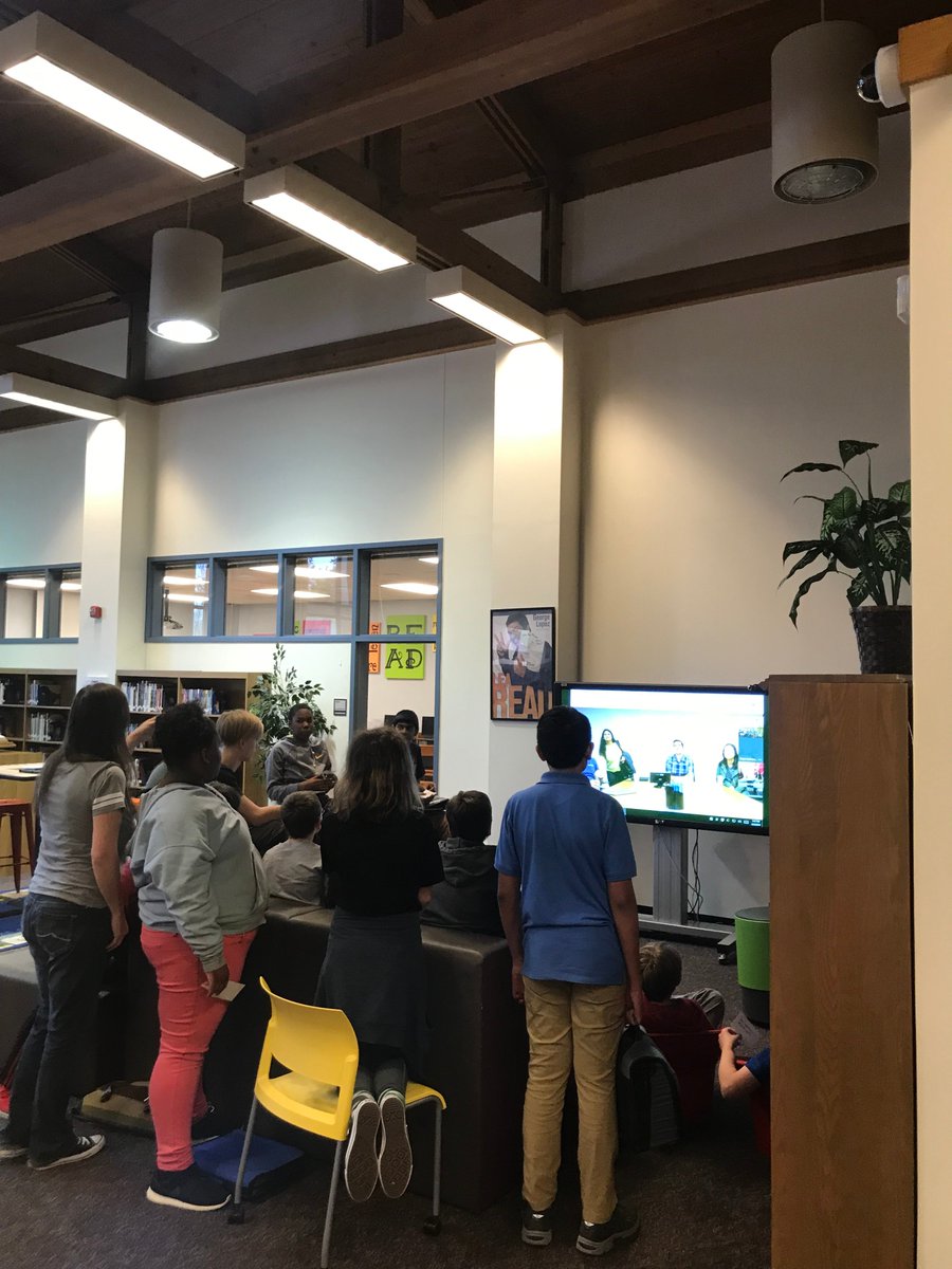 Students at <a href="/CTMS_Cougars/">Chisholm Trail MS</a> in <a href="/CarnerCarolina/">Carolina Carner</a> 7th <a href="/RRISD_science/">RRISD Science</a> having a Google Hangout with <a href="/Google/">Google</a> #RRISD1family #RRISDtech