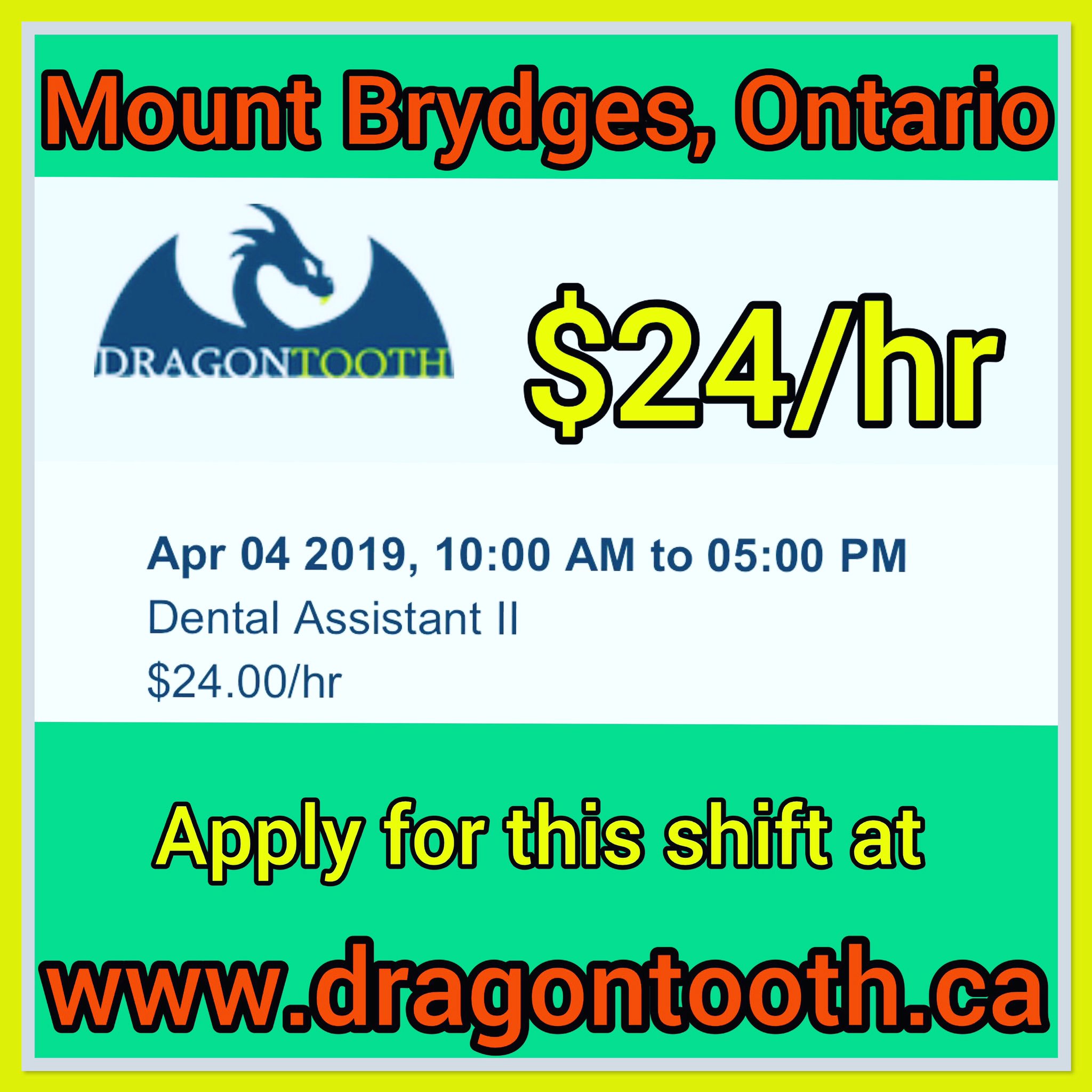 DragonTooth Dental App on Twitter "Dental Assistant Temp needed in