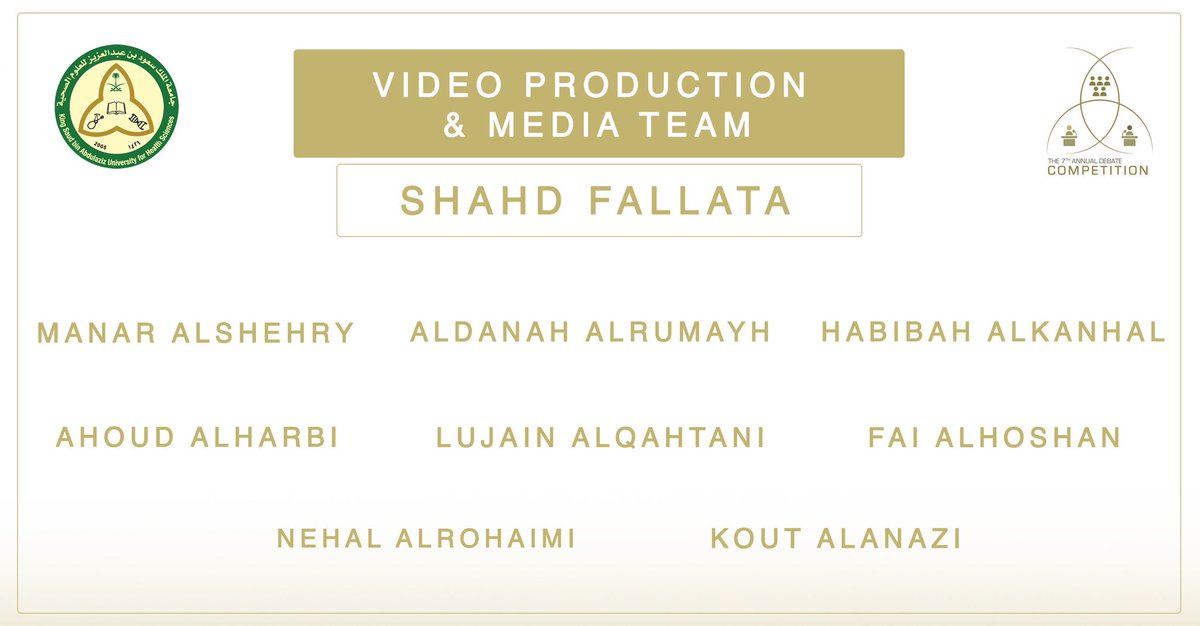 7thannualdebate's tweet photo. Video production & Media Team 🎬✨
#7thAD https://t.co/YhUMiYtCg1