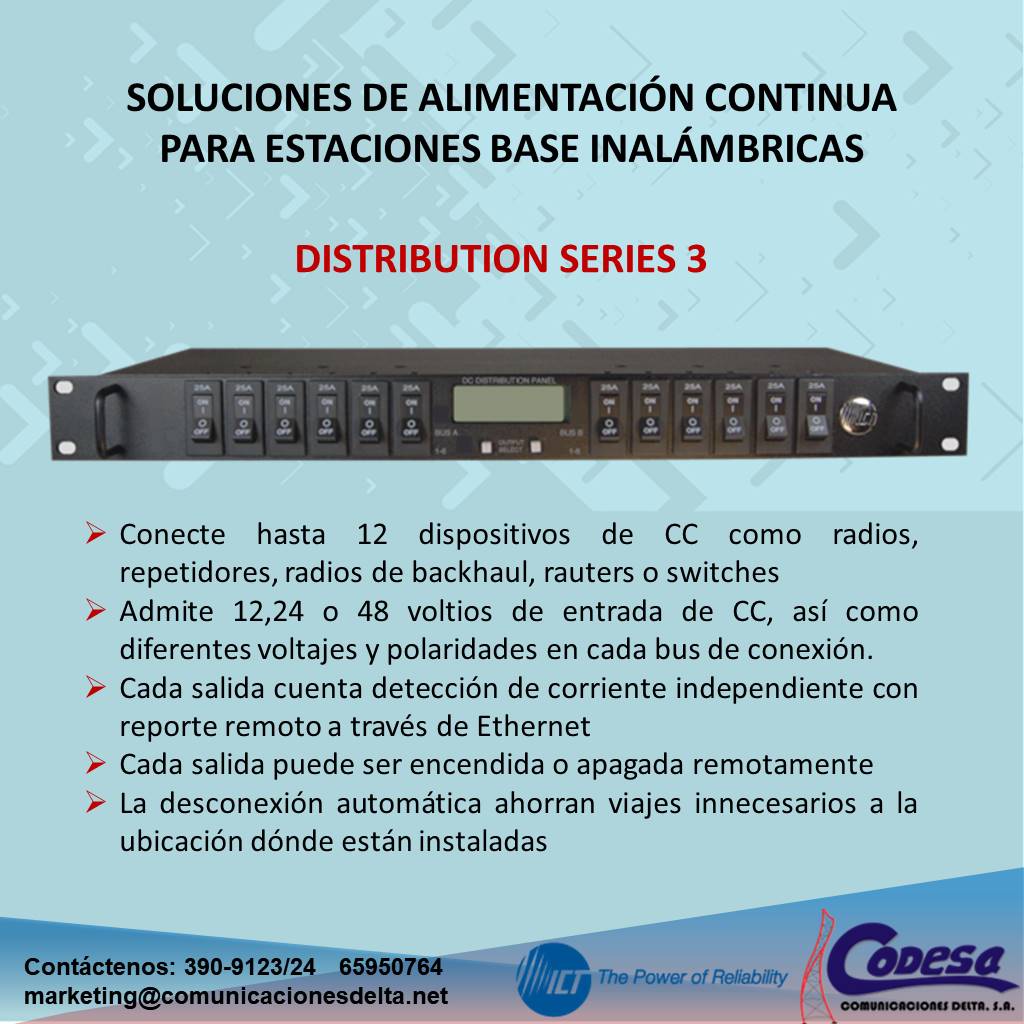 codesa507's tweet image. Las soluciones de alimentación en CC de ICT brindar una flexibilidad inigualable en cuanto potencia, voltaje, funcionalidad y conectividad enla amplia gama de requisitos de  redes de comunicación inalámbricas.#ICT #fuentesdepoder #solucionesdealimentación #fuentesdealimentación