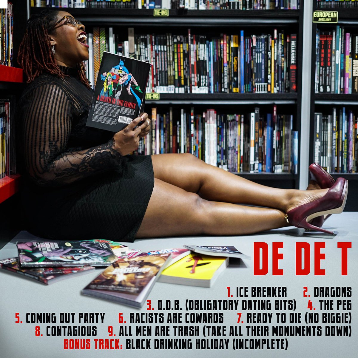 De_De_T's tweet photo. Yo, you copped or nah? ⛓➡️bio #PracticalNihilism #ComedyBroads #comedyalbum #WailingOnTheseHoes https://t.co/v1NUqZ3Pt2