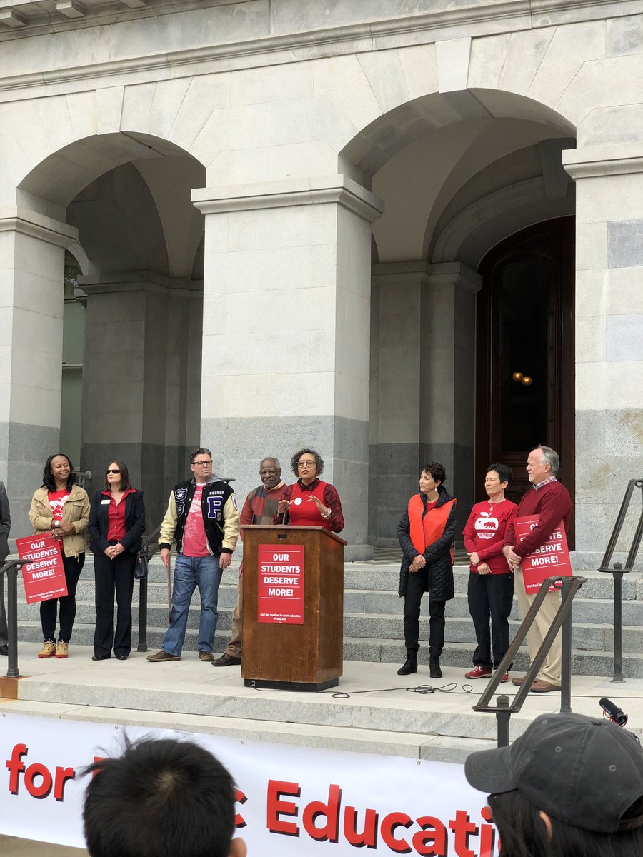 At the Capital to demand #fullandfairfunding of education for our students. #FundCAed @SRVEA