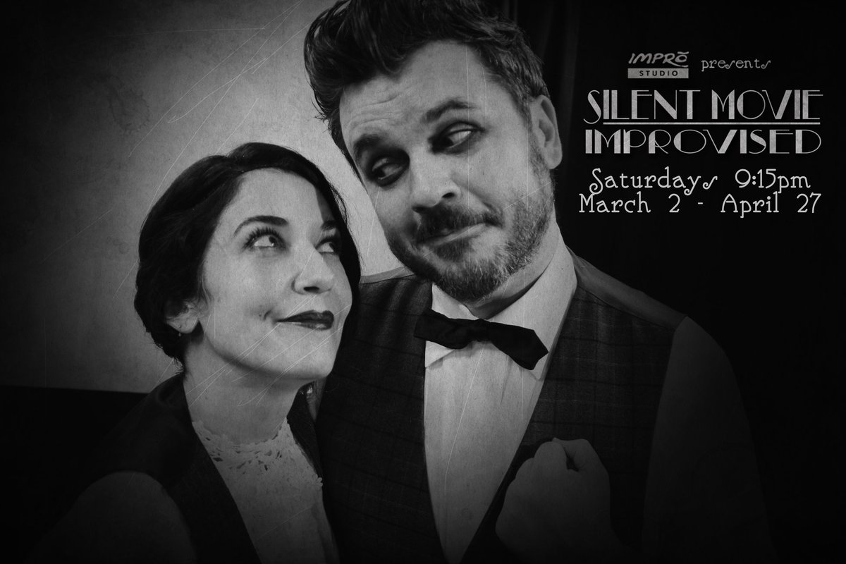 The performers will be silent but you’ll want to tell everybody!
Saturday at 9:15PM, join us for "Silent Movie Improvised", only at Impro Studio.

For tickets and more information: ow.ly/sE3n50p07ZH
#Theatre #Saturday #LosFeliz #Improv