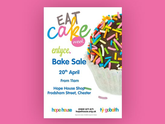 On Saturday 20th April me and my daughter, Lauren, are doing a Bake Sale at The @HopeHouseKids Chester Shop. We’ll be there from 11am if you’d like to pop in to buy a cake or two 🧁🍰 #cakes #charitypartners #chestertweets
