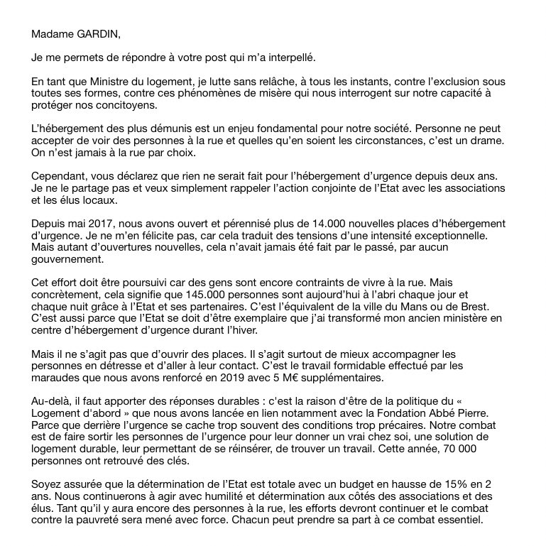 Julien Denormandie On Twitter Mme Blanchegardin Je Me Permets De Repondre A Votre Post Qui M A Interpelle En Tant Que Ministre Du Logement Je Lutte Sans Relache A Tous Les Instants Contre