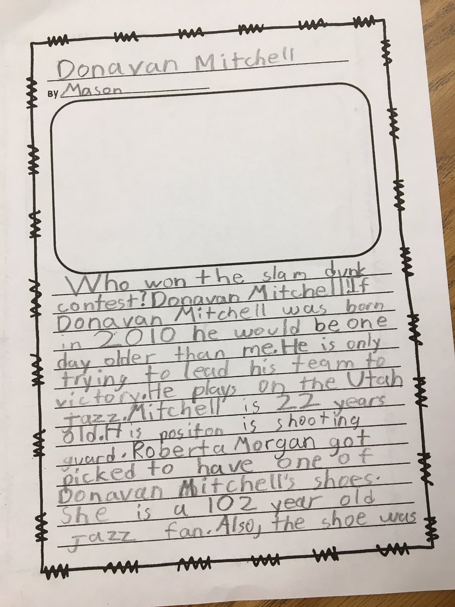 staceymcginnis5's tweet image. Help a 2nd grd teacher out @spidadmitchell please come to St. George to meet my boys who will only write about you! I have the writing to prove it.Even fiction stories are about you.First day of school and they told me all about DM,crazy! I will buy you dinner! #hero#kidfans4life