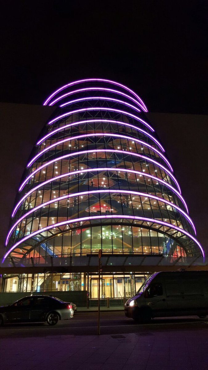 TerenureLeaders's tweet image. The Convention Centre wrapped in purple for @TerenureCollege Leaders On Our Level tomorrow. 2,000 TYs will hear from @LeoVaradkar @markpollock, @TweetsbySimone @VanessaTierneyA @JimGavinDublin  @PMVTrust &amp;amp;Prof. Donal O’Shea. With thanks to @AIBIreland #backingstudents #Leaders19
