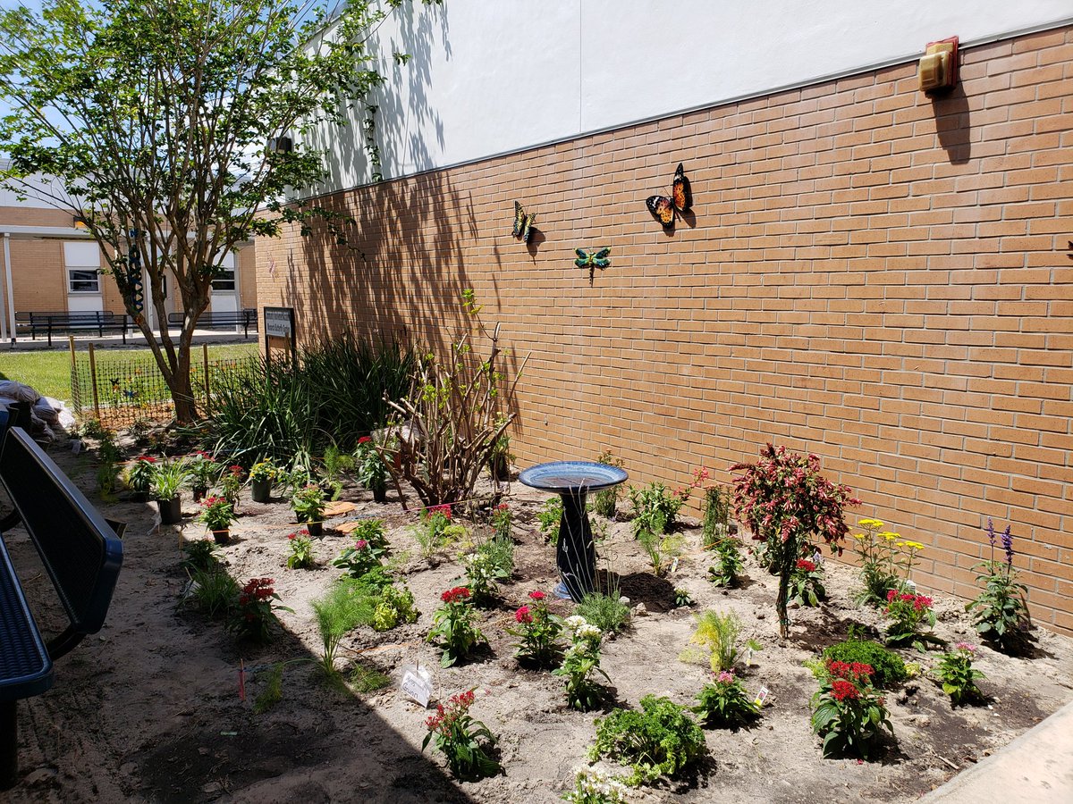 Cahillmomof6's tweet photo. I love, love, love walking through the beautiful gardens put together by our own Community Involvement Academy. 💖 What a perfect place to sit &amp; reflect after testing. @DMS_CHARGERS @kldreal #ChargerPride #DMSISWHEREITSAT  #DMSCommunityInvolvementAcademy #SuperStars  #ThankYou https://t.co/3pObXK0cPS