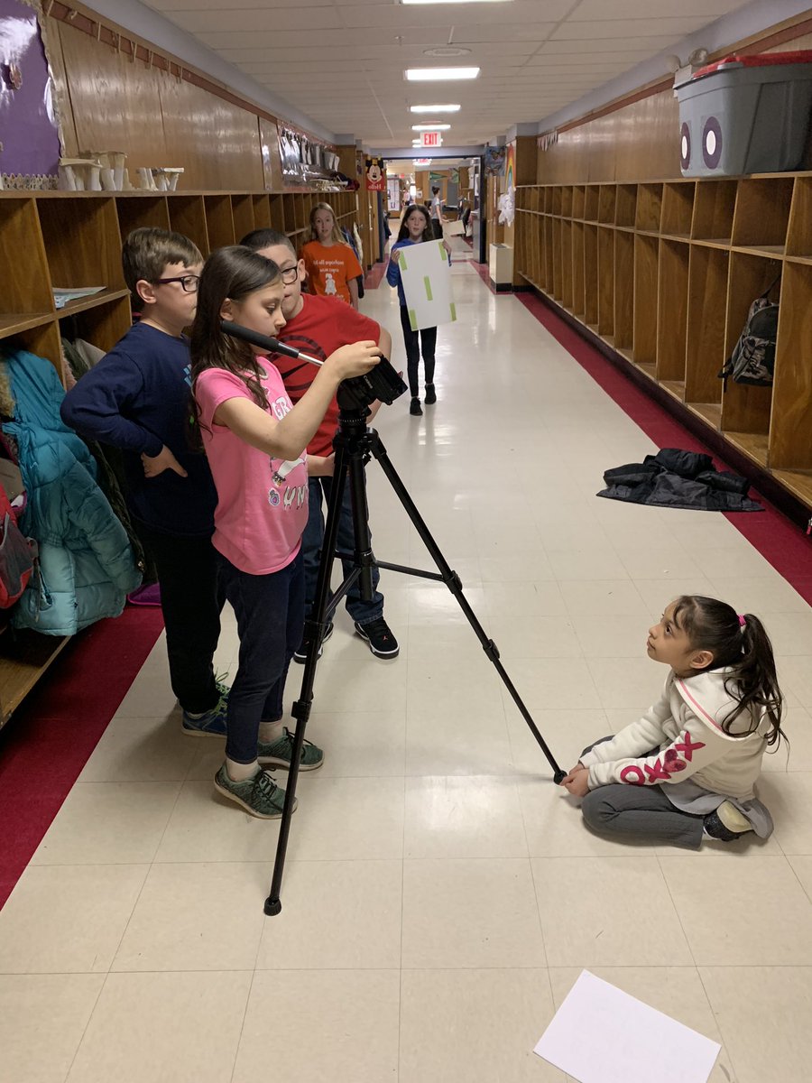 Mrs_Johnson_4A's tweet photo. Day 2 of EdTV for HEY Day! Scavenger Hunt! Filming different types of shots. Pictured: close up, worms eye view, shoulder view, and birds eye view shots! The kids did great and had so much fun! #soarHeritageSOAR #heritageeagles #weareredclay @ConlinPrincipal @EDTV_RedClay https://t.co/SX5Zf0RRUU