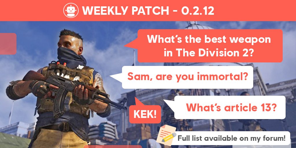 UbisoftClub's tweet photo. 🤖 They say an image is worth a million questions...well this one is at least 4! 🤓
Check last week's new questions: https://t.co/LCjdGcNk7p
📲 Get Sam in the Ubisoft Club app. #UbisoftSam #TheDivision2 https://t.co/0NMPzeMD0H