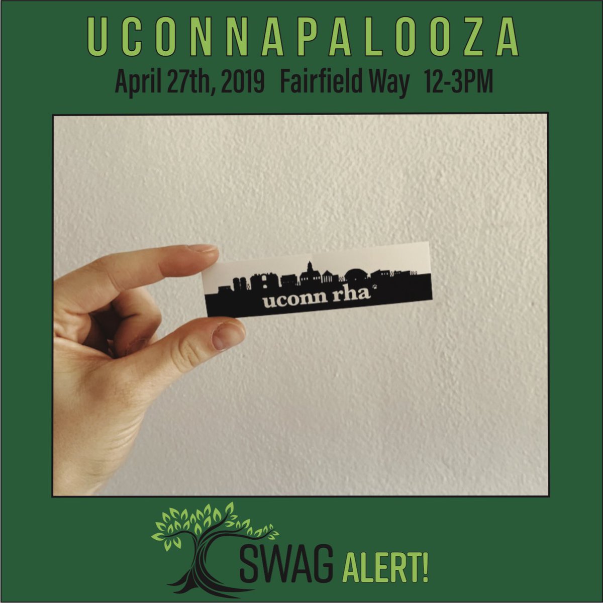 Here’s the swag item of the week that we will be giving out during UConnapalooza! These stickers are great for water bottles, latptops, and more ‼️ Keep an eye out for more items as we get closer to April 27th ☀️