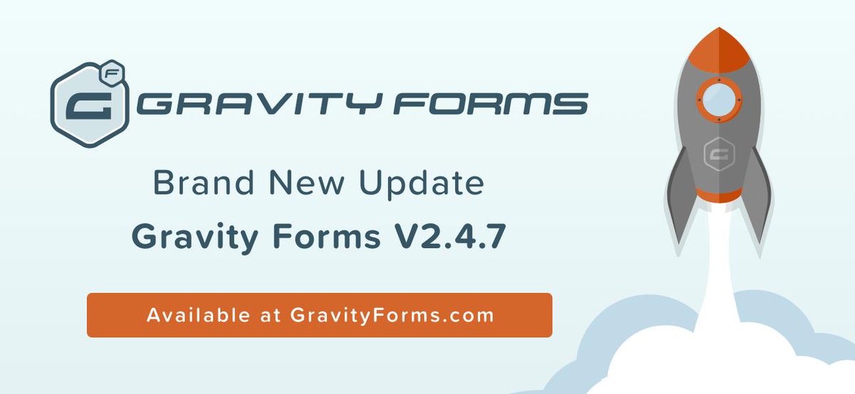 gravityforms's tweet photo. We're excited to announce the new release of Gravity Forms v2.4.7!  We've added many new features including added support for Invisible recAPTCHA v2, #accessibility enhancements, security enhancements and much more! Check out our blog to learn more: https://t.co/Uxy3XLGnr6 https://t.co/rXSufKUujW