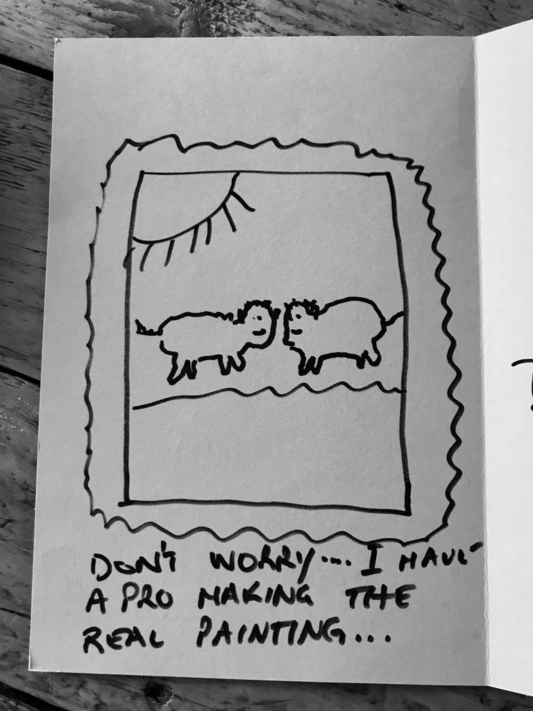 jayeport's tweet photo. A donation has been made to Black Goat Farm and Sanctuary from my ‘Thanks, Giving Back!’ Program in the names of Jodi Portigal and Mark Dover ❤️
Mark opted out to create his own card version.
#greatgifts #portrait
https://t.co/HzigfYwUqL
#painting #art
https://t.co/IxY5ejU5bu https://t.co/46GqyjUoP8