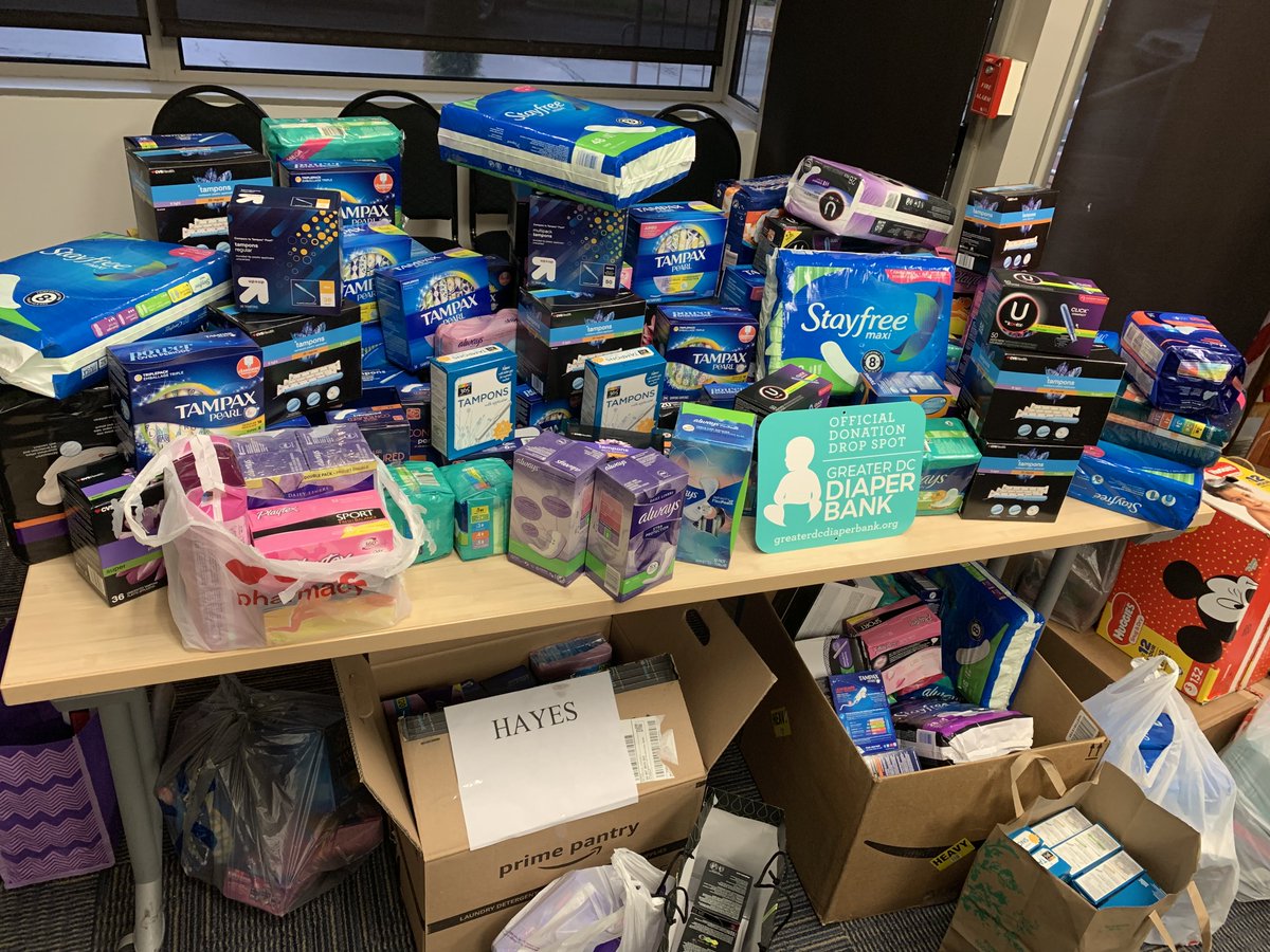 Grace4NY's tweet photo. Great turnout at yesterday's Period Product Drive! Thanks to everyone who came &amp; donated, including my colleagues @CheriBustos, @LaCongresista, @McGovernMA, @KarenBassTweets, @DWStweets, @JahanaHayesCT, @RajaForCongress, @JuliaBrownley, @mlfudge, @latrahan, &amp; Suzanne Bonamici https://t.co/hZdCCp1LSF