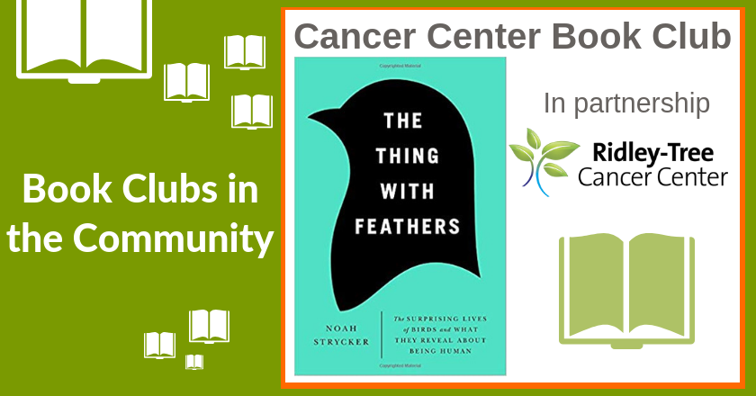 A beautiful cnnxn to this month's Cancer Book Club read, Emily Dickinson's “Hope” is the thing with feathers - (314) (read here >> buff.ly/2pZw5en). We're reading @NoahStrycker's #HopeIsTheThingWithFeathers, discussing 4/11 @ 5:30pm at @RidleyTreeCC. #NationalPoetryMonth