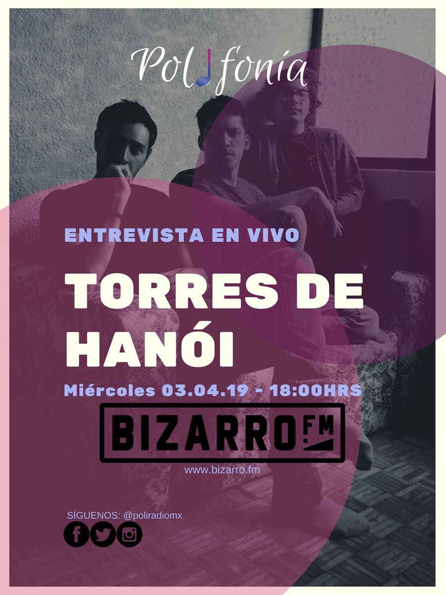 Hoy a las 6:00 pm, estaremos hablando del nuevo disco en <a href="/poliradiomx/">Polifonía</a> por <a href="/bizarrofm/">Bizarro FM</a> . ¡Nos escuchamos al rato!