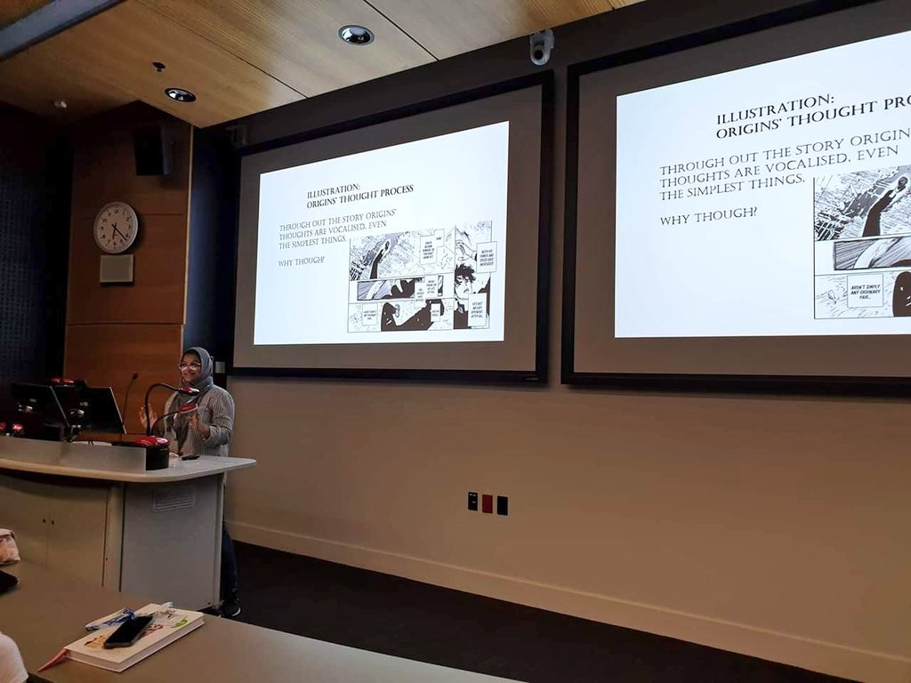 ScholarJayKay's tweet photo. I took a step outside my comfort zone and took part in The IET Present Around The World Wellington Heat and came second place.
My presentation was based off ORIGIN by Boichi and discussed how research affects content creation and how that affects society. https://t.co/ZCAzoRb37g