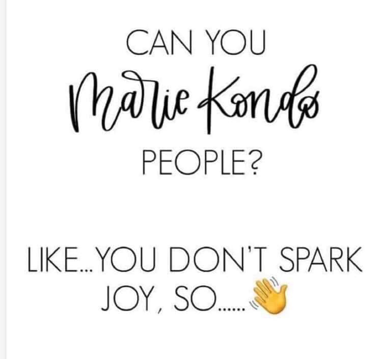 ThePaigerific's tweet photo. Marie Kondoing the crap out of my life right now. https://t.co/NydKghmfTI