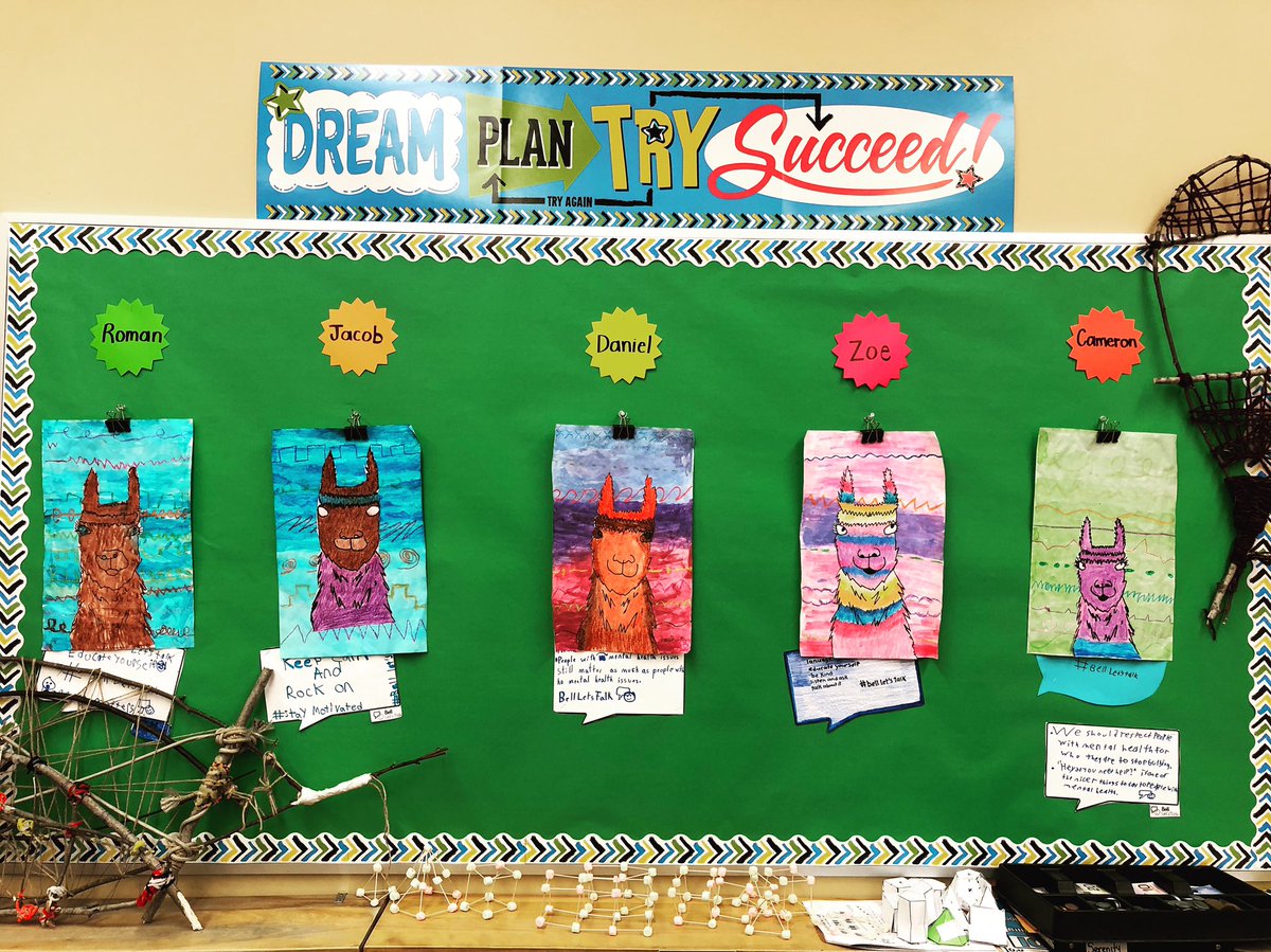 We created funky Llamas to develop our fine motor skills and enhance our knowledge of lines, shades and different art media! #llamasarecool