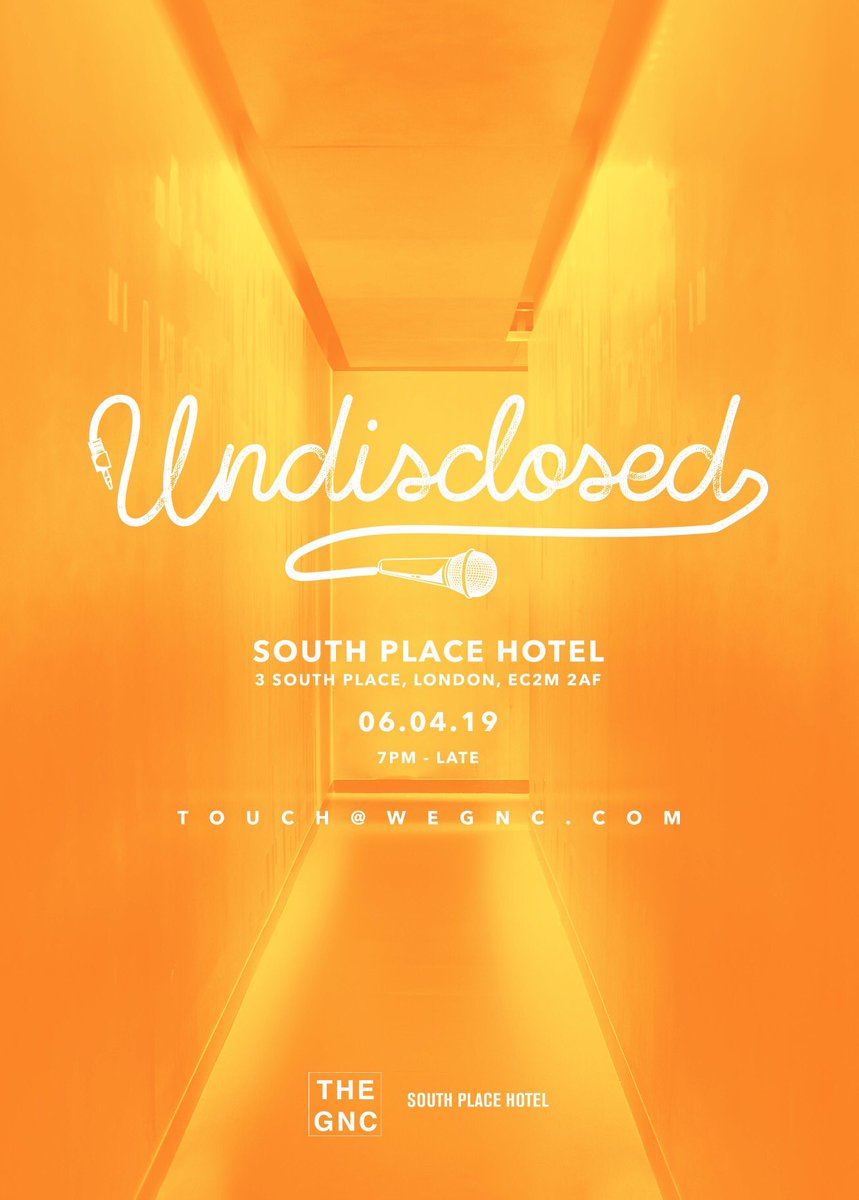 Buttery_Hotness's tweet photo. A new month means another #UNDISCLOSED put together by the @WeGNC gentlemen.
7pm-12:30am at @southplacehotel
The home of comfort, conversation and some great live music.
FREE TICKETS: https://t.co/9HHHhBwEhQ https://t.co/P2cTqdAGNh