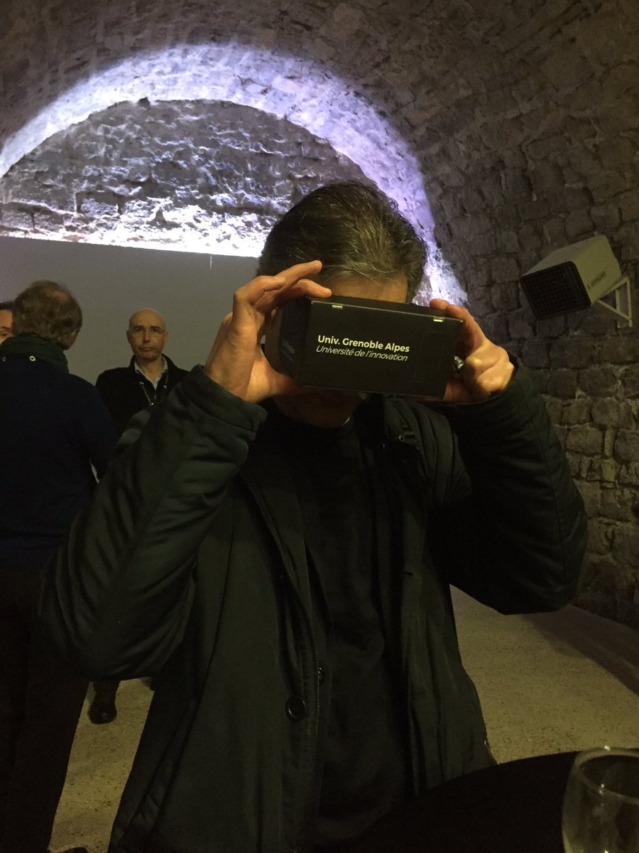 VpNum's tweet photo. [BootCamp6] Folle soirée à la Bastille avec presentation du #FabLab avec Frederic Cantareglou pour les lunettes Numériques qui permettent de faire une visite virtuelle du Campus @u_grenoblealpes et avec Germain Lemasson pour ses robots @RobairLig. https://t.co/u21MpUY7jP