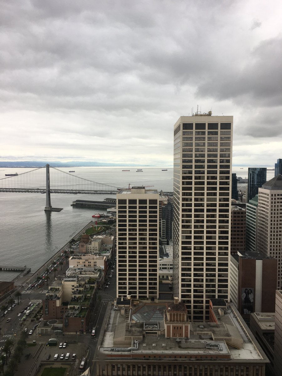 Source_SF's tweet image. It may be a gloomy day in San Francisco - but still a beautiful view from one of our jobsites at the #EmbarcaderoCenter!