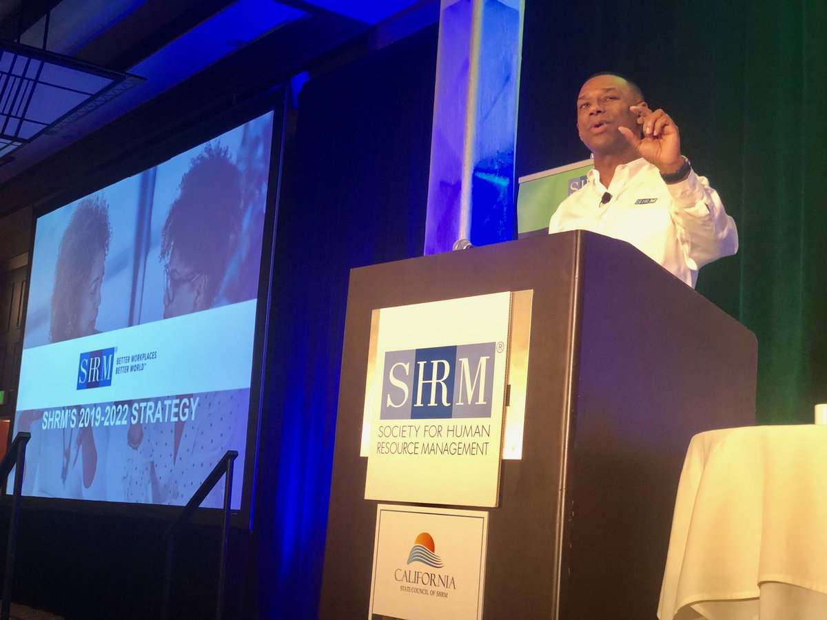 .<a href="/SHRM/">SHRM</a> is committed to influencing policies impacting work in California. That's why we are here w/ <a href="/CalSHRM/">CalSHRM</a> - to make sure your voice is heard and to emphasize the role of HR as the experts on pressing issues challenging workplaces today. #WeAreWork #CalSHRM19