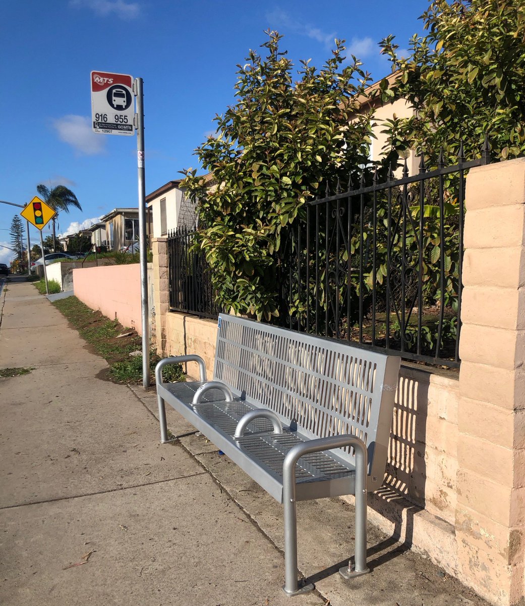 #DidYouKnow You can request a bus bench at your stop? Our ops team will review if the location meets requirements to install a bench. We recently added 17 new benches to all eligible stops on Route 955 after a request was made! #choosetransit sdmts.com/about-mts-cust…