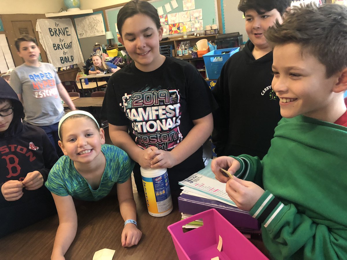 After my student finished reading his personal copy of NEW KID by <a href="/JerryCraft/">Jerry Craft</a>, he donated it to the class. So many kids were interested in reading it that he had to administer a raffle. LOVE starting off mornings this way! 📚❤️