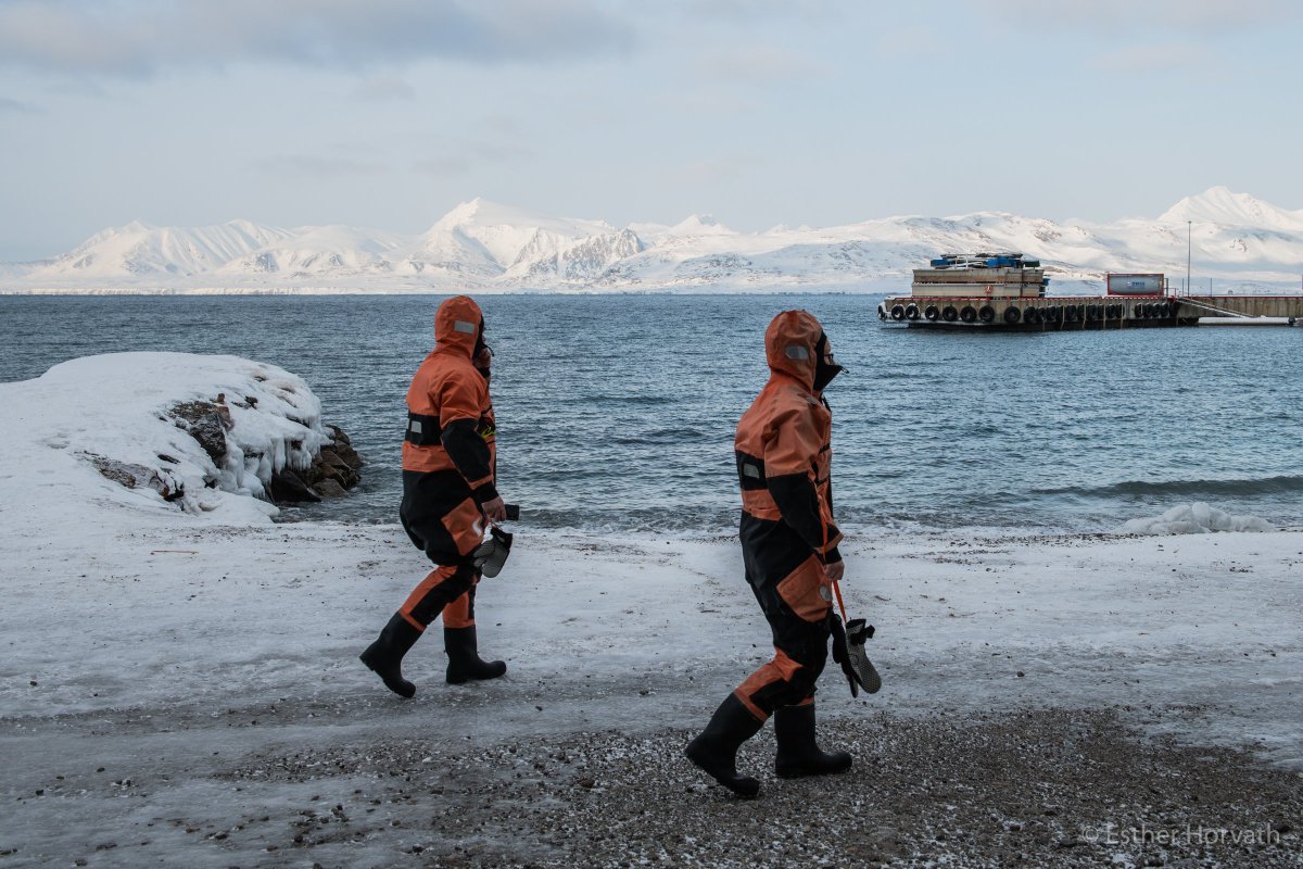 Six months to go until the start of the largest Arctic Ocean science expedition of our history, called MOSAiC. I am here in Ny-Alesund, Svalbard with one of the MOSAiC team of @AWI_Media and documenting their survival trainings and science preparation in icy conditions.